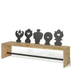 Panchina Tirolese a cinque schienali in ferro*Valentina Bernardi Online