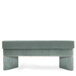 Panchina Tria in menta chiara e beige con frange*Lorenza Bozzoli Couture Clearance