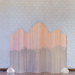 Paravento rosa Fluxus dipinto a mano*Pietrachiara Discount