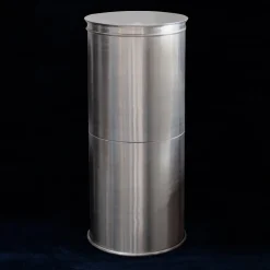 Pedestallo Espositore cilindrico in alluminio argento*Caspal
