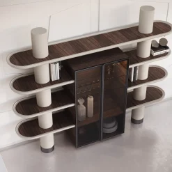 Pensile modulare Mina Int2 Bianco ed Eucalipto*Ultramobili Discount