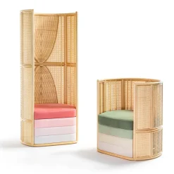 Poltrona alta Lisetta di Elena Salmistraro*Bottega Intreccio Hot