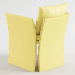 Poltrona Anita in pelle gialla*Cupioli Discount