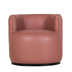 Poltrona capitonnè Petra in pelle rosa*Mantellassi 1926 Outlet
