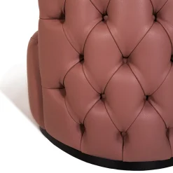 Poltrona capitonnè Petra in pelle rosa*Mantellassi 1926 Outlet