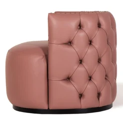 Poltrona capitonnè Petra in pelle rosa*Mantellassi 1926 Outlet