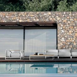 Poltrona Casilda grigia con struttura bianca*Talenti Hot