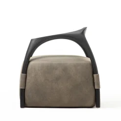 Poltrona Chassis in legno massiccio di frassino nero e rivestimento in pelle*Durame Sale