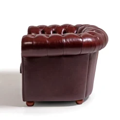 Poltrona Chesterfield pelle rosso rubino*Mantellassi 1926 Discount