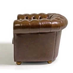 Poltrona Chesterfield pelle marrone muschio*Mantellassi 1926 Hot