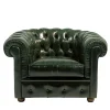 Poltrona Chesterfield pelle verde scuro*Mantellassi 1926 Online