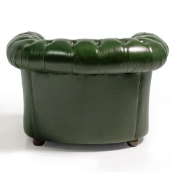 Poltrona Chesterfield pelle verde scuro*Mantellassi 1926 Online
