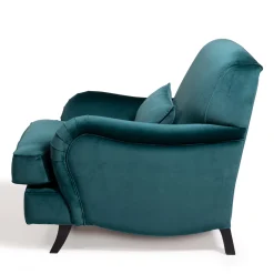 Poltrona classica Bernini in velluto blu ottanio*Mantellassi 1926 Outlet