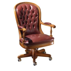 Poltrona con bottoni borgogna*Marzorati Outlet