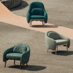 Poltrona Corolla 271 Teal di Cristina Celestino*Billiani 1911