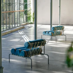 Poltrona da esterno Kylindo blu petrolio*DalMoto Clearance