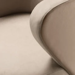 Poltrona da pranzo girevole Spritz in pelle beige di Lorenza Bozzoli*Ghidini 1961 Clearance