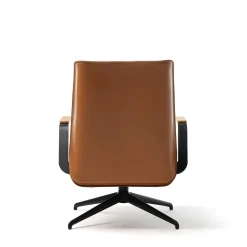 Poltrona da ufficio girevole Endo in pelle marrone*Epònimo Clearance