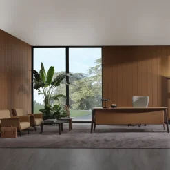 Poltrona da ufficio girevole Brera bianca e grigia su rotelle*Casa Covre Best