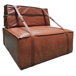 Poltrona Docker in pelle marrone cognac*DLA Design Lab Clearance