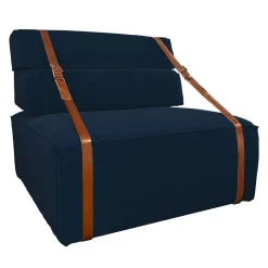 Poltrona Docker in velluto blu navy*DLA Design Lab Best