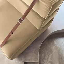 Poltrona Docker in velluto beige*DLA Design Lab Online