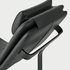 Poltrona e chaise-longue trasformabili in pelle nera Flipt*Baleri Italia Discount