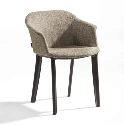 Poltrona Eva in Tessuto Marrone Calvino*Enrico Pellizzoni New