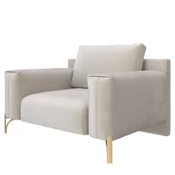 Poltrona Flare 01 Beige con gambe in metallo*Morello Gianpaolo Clearance