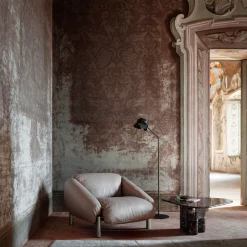 Poltrona Flo in pelle beige di Lorenza Bozzoli*Ghidini 1961 Online