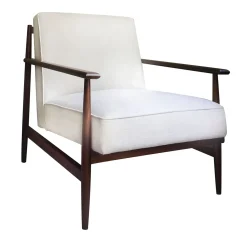 Poltrona Gaia in Lino e Cotone bianco*mg12 by Monica Geronimi