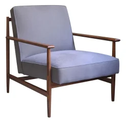 Poltrona Gaia in lino-cotone lilla*mg12 by Monica Geronimi New