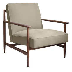 Poltrona Gaia in Lino-Cotone Kaki*mg12 by Monica Geronimi Online