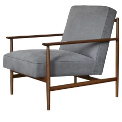 Poltrona Gaia in Velluto Grigio*mg12 by Monica Geronimi New