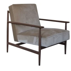 Poltrona Gaia in velluto grigio-marrone*mg12 by Monica Geronimi Clearance