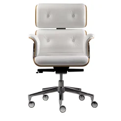 Poltrona girevole Armadillo/2 bianca di Rainer Bachschmid*Altek Italia Design Clearance