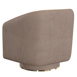 Poltrona girevole beige con finiture dorate*Morello Gianpaolo Online