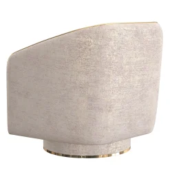 Poltrona girevole beige chiaro con finiture dorate*Morello Gianpaolo Hot