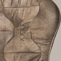 Poltrona girevole Pelè in pelle marrone chiaro*Mantellassi 1926 Outlet