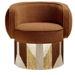 Poltrona girevole Pirouette Clu Brown di Lorenza Bozzoli*Lorenza Bozzoli Couture Best