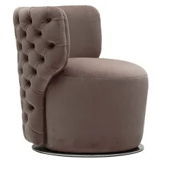 Poltrona girevole Seattle Brown*Living Couture Hot