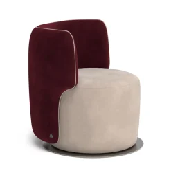 Poltrona girevole Sierra in velluto*Living Couture Sale