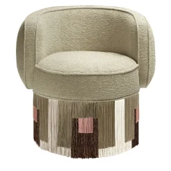 Poltrona girevole Treasure Pirouette Ecrù di Lorenza Bozzoli*Lorenza Bozzoli Couture Outlet