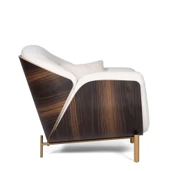 Poltrona Haimà in bouclé bianco*FROMM. New