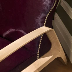 Poltrona in mogano e jacquard*Provasi New