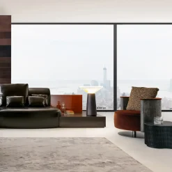 Poltrona in pelle arancione Amelie*Laura Meroni New