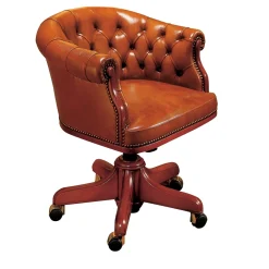 Poltrona in pelle marrone chiaro*Marzorati Sale