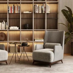 Poltrona in Tessuto Bianca Opera*Vibieffe New