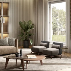 Poltrona Lounge 430 Opera in Pelle Grigia*Vibieffe Outlet