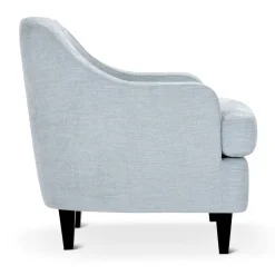 Poltrona Lounge Nor Azzurro Chiaro con Gambe in Legno*Domingo Salotti Outlet